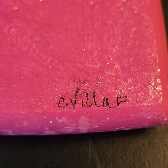 3.75 Inch Hand Painted Hand Made Heart Rock Hope Breast Cancer Survivor Pink - Picture 6 of 7